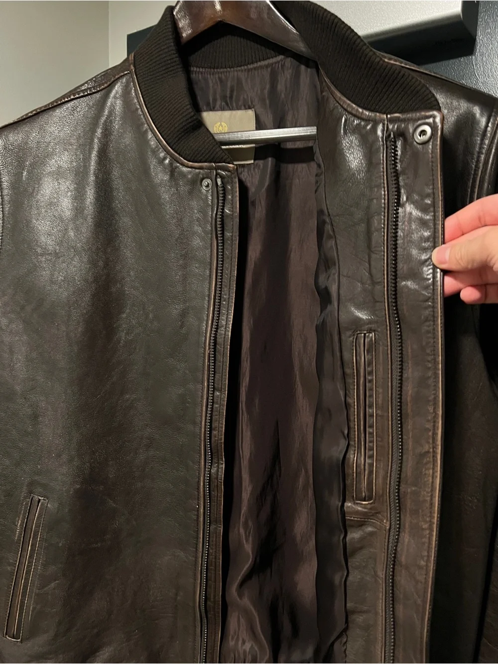 Banana Republic Archives Bomber Leather Jacket